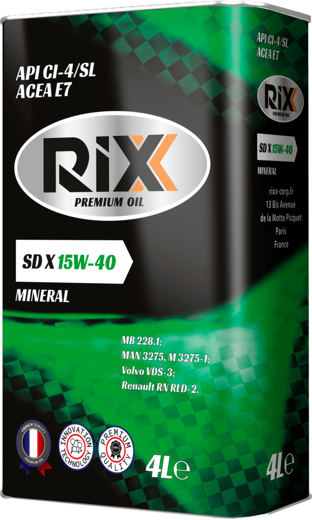 RIXX SD X 15W-40 CI-4/SL E7 mineral engine oil